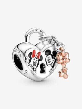Pandora Mickey Mouse & Minnie Mouse Padlock Charm